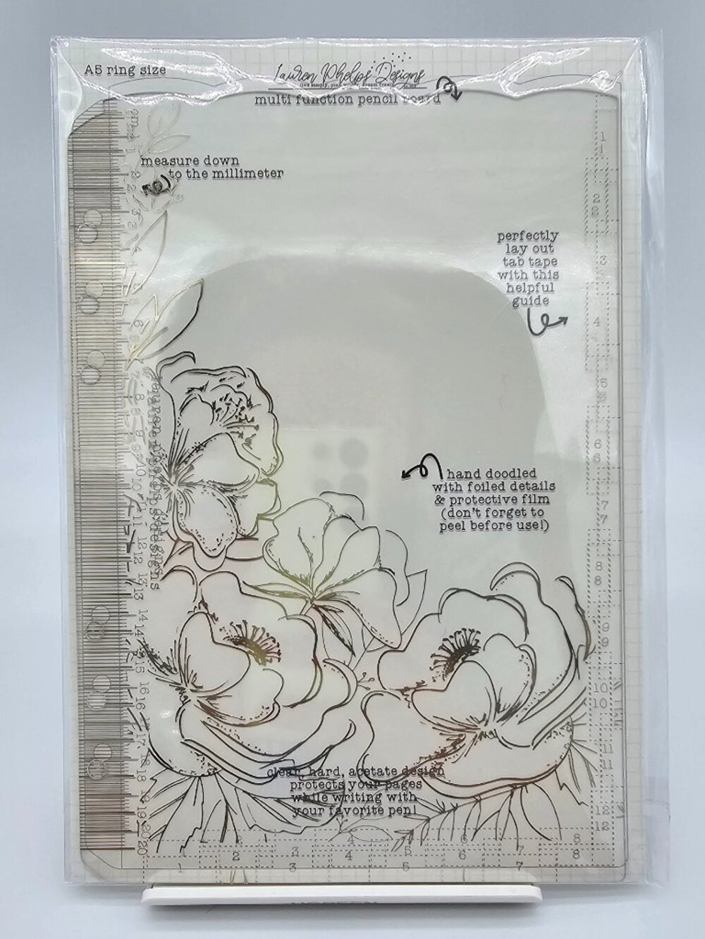 LPD Just Be Gold Foil Pencil Board A5 Rings, Brand New